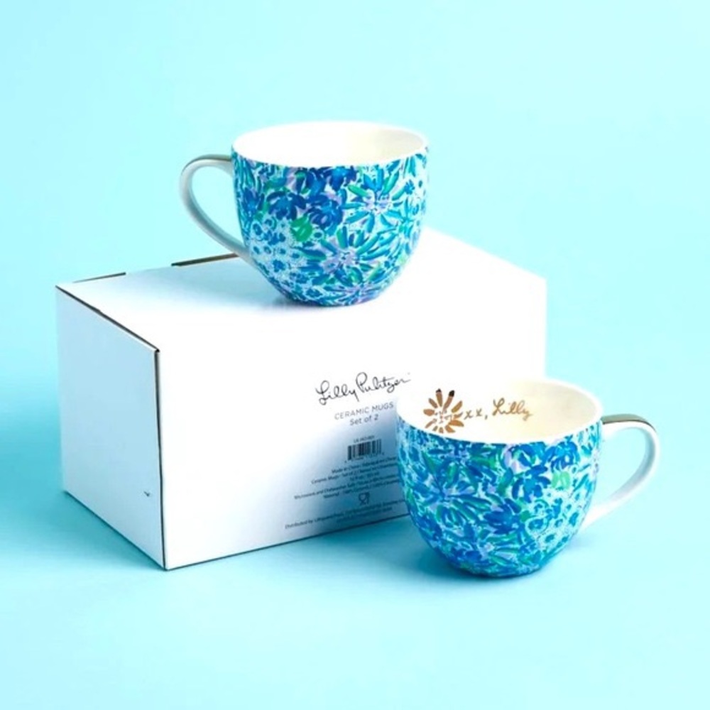 NIB ☕️🌸 Lilly Pulitzer Ceramic Mugs - Set of 2